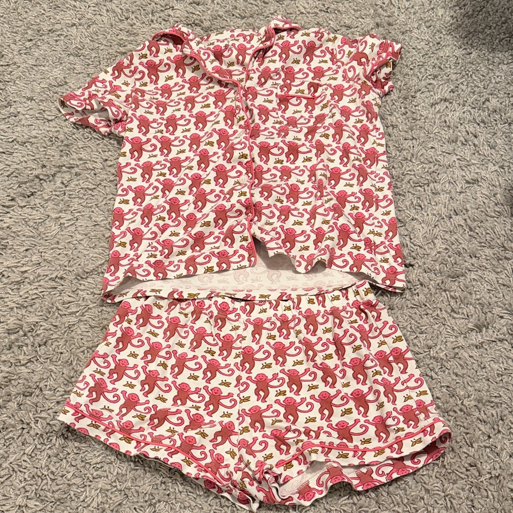 Roller Rabbit Pink Dinosaur Pajama Set